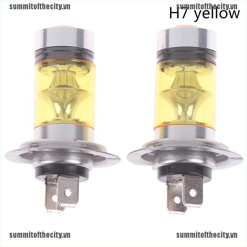 Set 2 Đèn Sương Mù H4 / H7 9003 HB2 8000K Hi / Lo Chùm 20 Bóng LED DRL Dành Cho Ô Tô