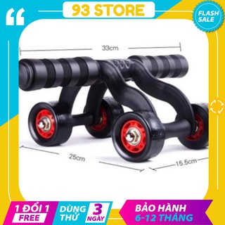 Con lăn tập cơ bụng 4 bánh kèm thảm ak2312