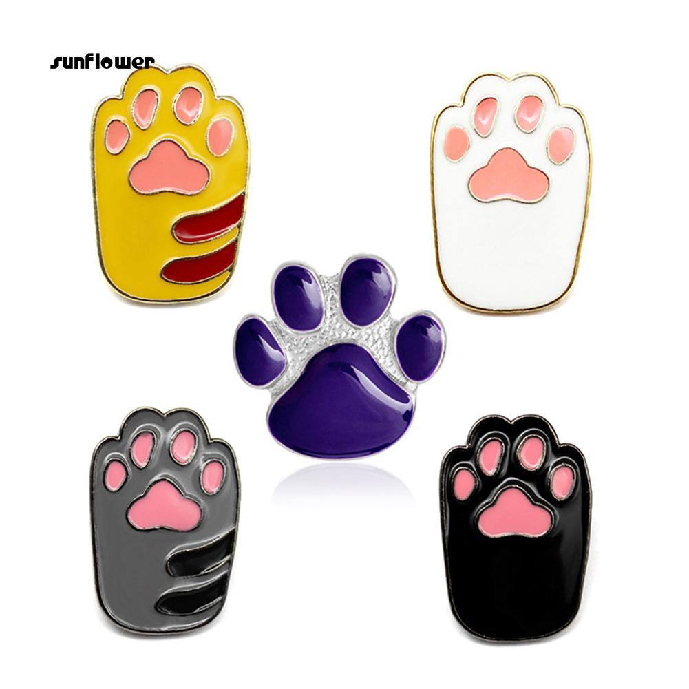 Ghim Cài Áo Hình Chân Chó Hoạt Hình Bằng Hợp Kim Cho Nữ