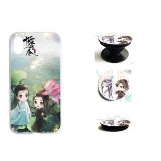 Combo Ốp lưng điện thoại và giá đỡ điện thoại Ma Đạo Tổ Sư siêu cute Ngụy Anh - Lam Trạm chibi DÒNG MÁY THEO YÊU CẦU