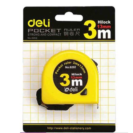 Thước dây cuộn bỏ túi 3m - Deli