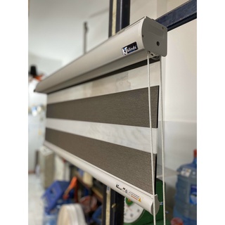 (Đặt theo yêu cầu) Rèm cửa, Rèm cầu vồng Hàn Quốc LZ-04 cản sáng 100%, xám đậm