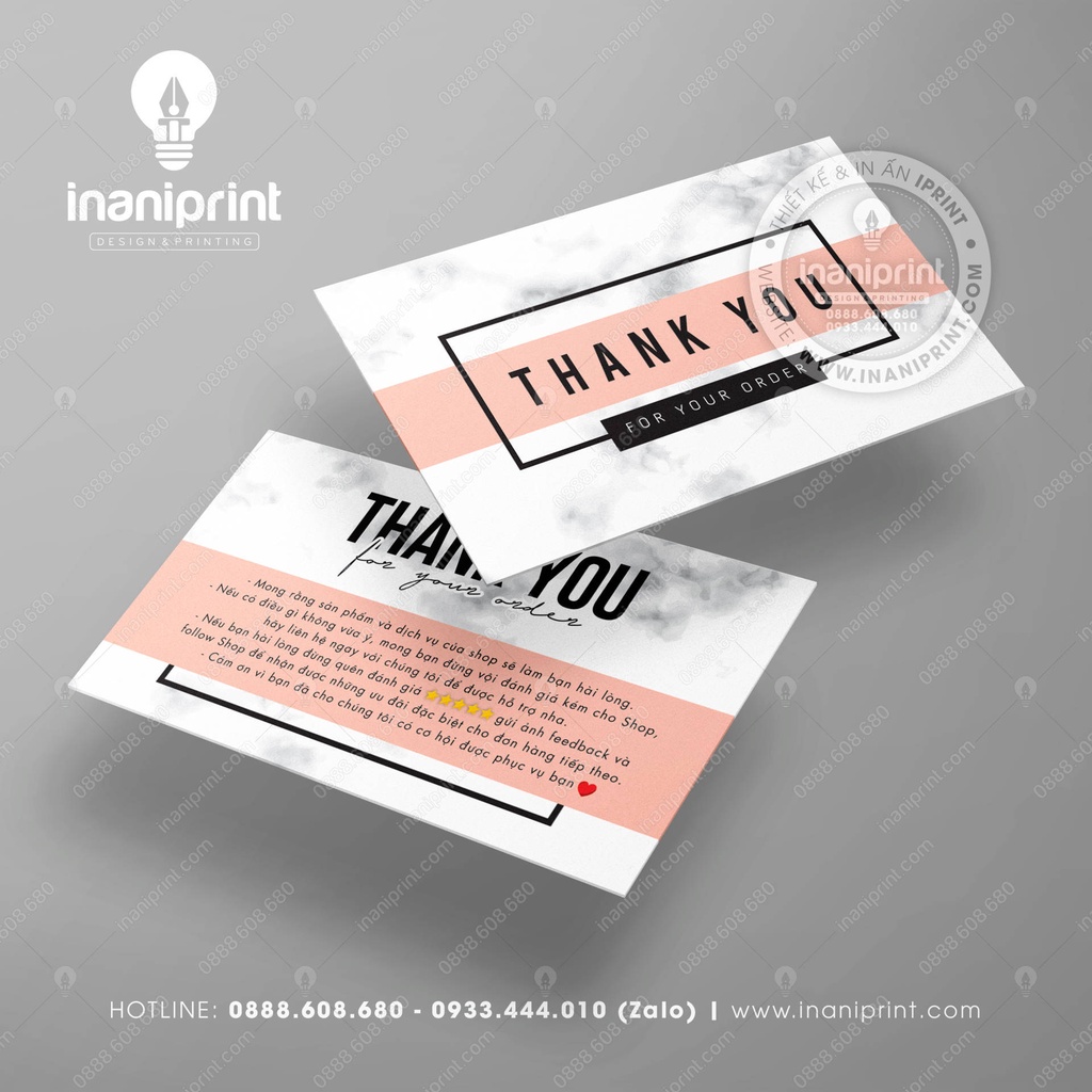 [XÃ KHO GIÁ RẺ] Card cám ơn, Phiếu cám ơn khách hàng, Thank you card giá rẻ - MS: 003