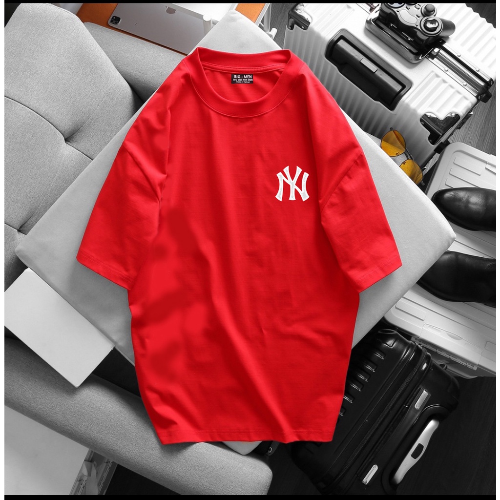 [bigsize] Áo thun cotton in N Y phản quang siêu đẹp bigsize nam 50-140kg