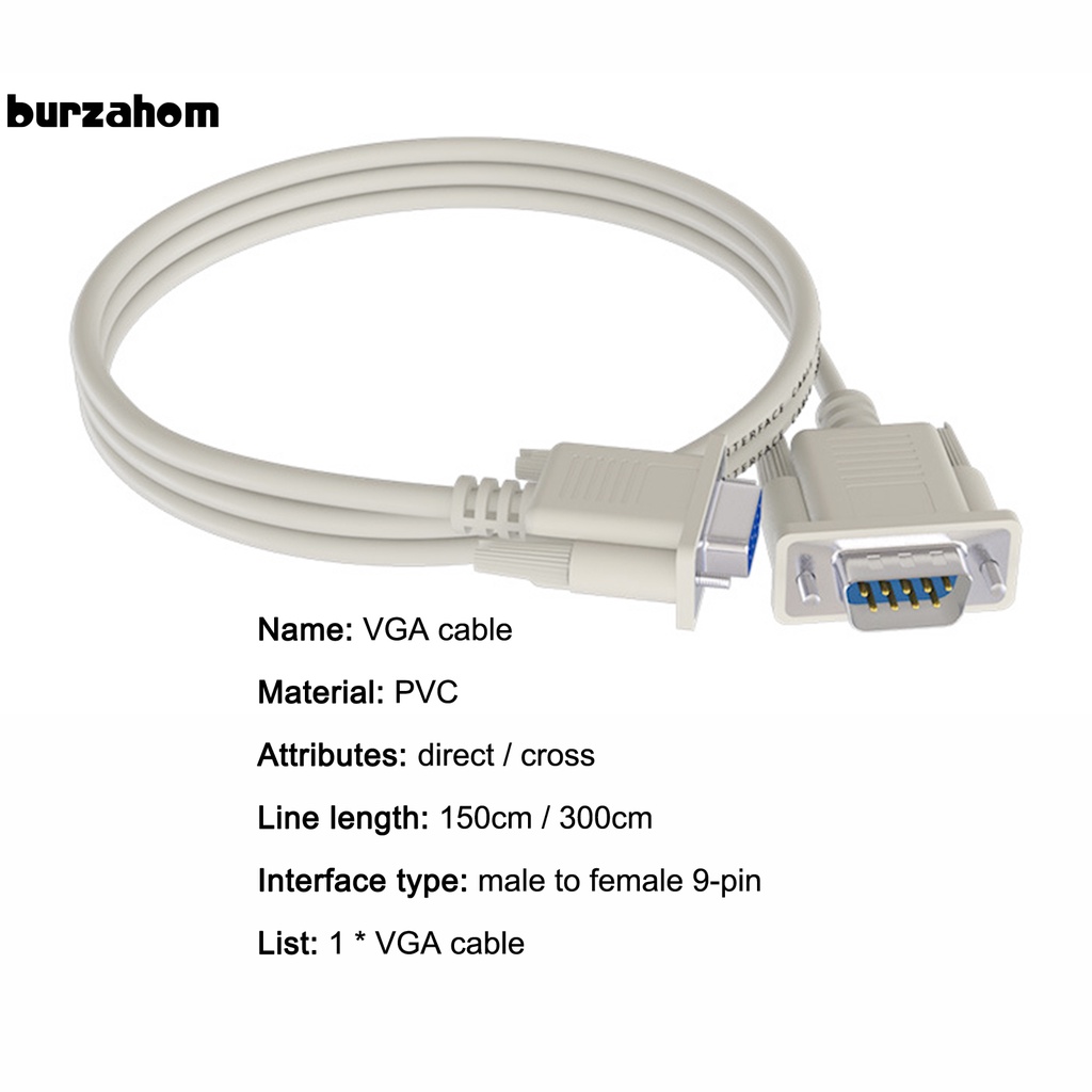 Dây Cáp Mở Rộng Vga Dài 150 / 300cm 9pin Chống Nhiễu Cho Pc | BigBuy360 - bigbuy360.vn