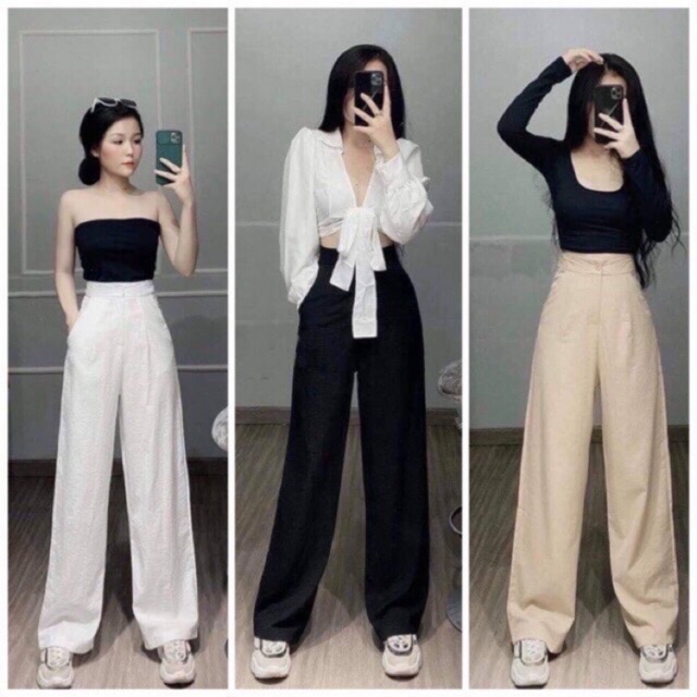 Quần culottes đũi xuông dài_N009