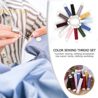 Bộ 12 cuộn chỉ sợi polyester nhiều màu sắc khâu thủ công