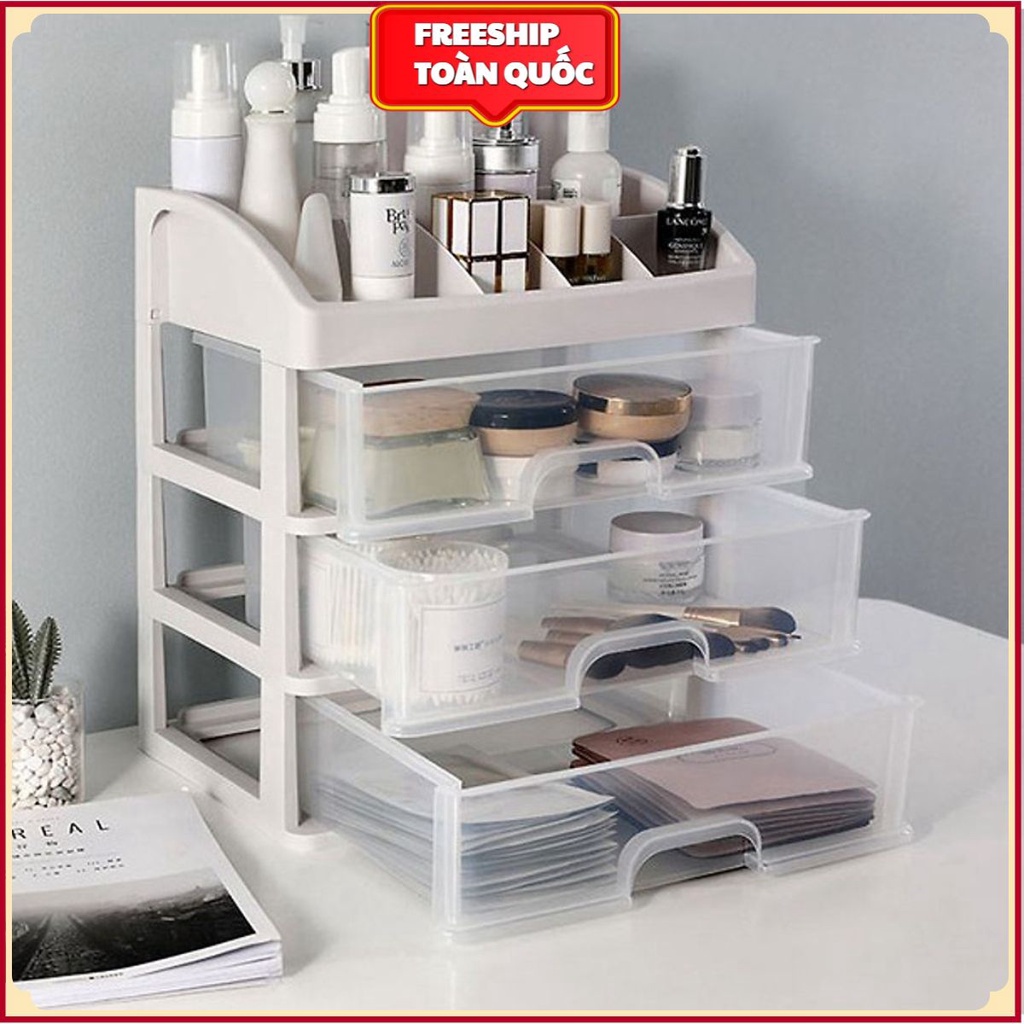 Kệ Đựng Mỹ Phẩm Đồ Trang Điểm Trang Sức 4 Tầng Ngăn Kéo Tiện Dụng T.H Tashuan .