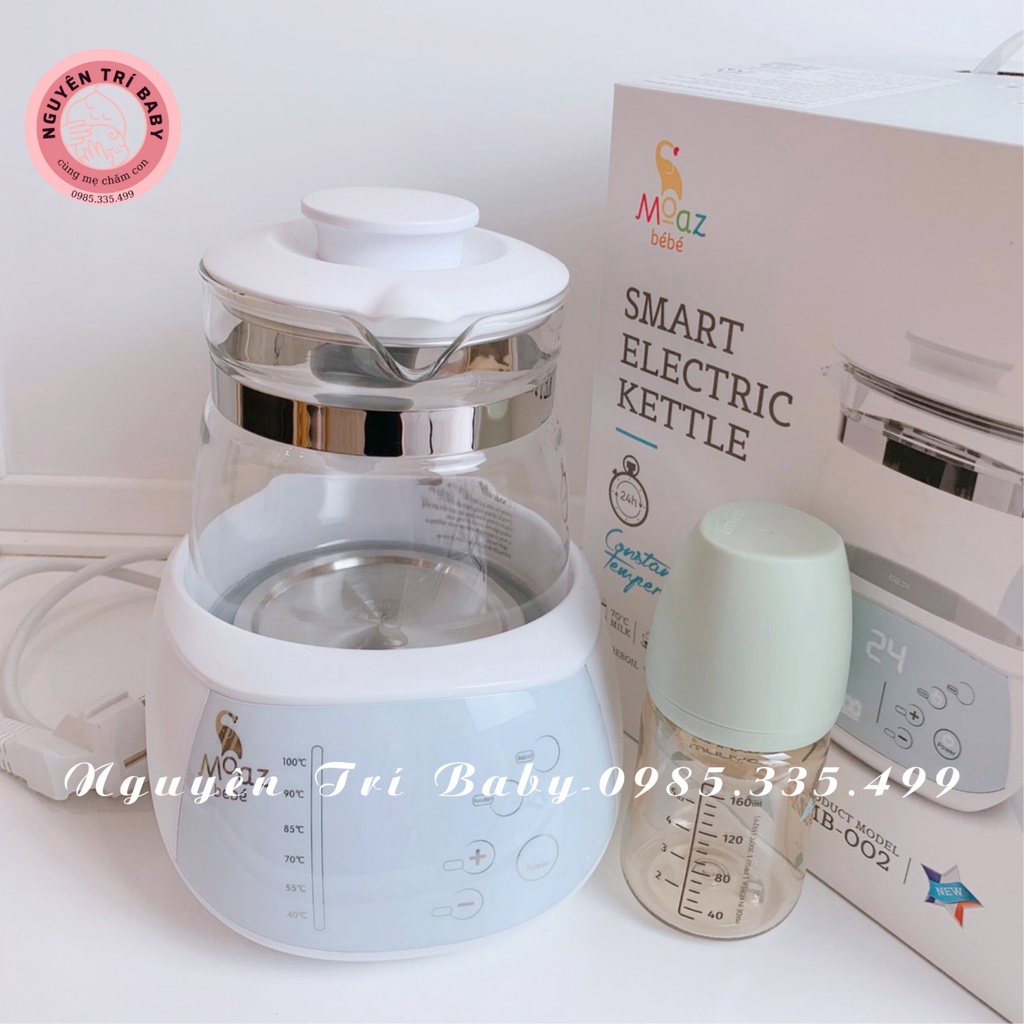 [BH 12 THÁNG LỖI ĐỔI MỚI] MB002 - Máy đun, hâm nước pha sữa chính hãng Moazbebe