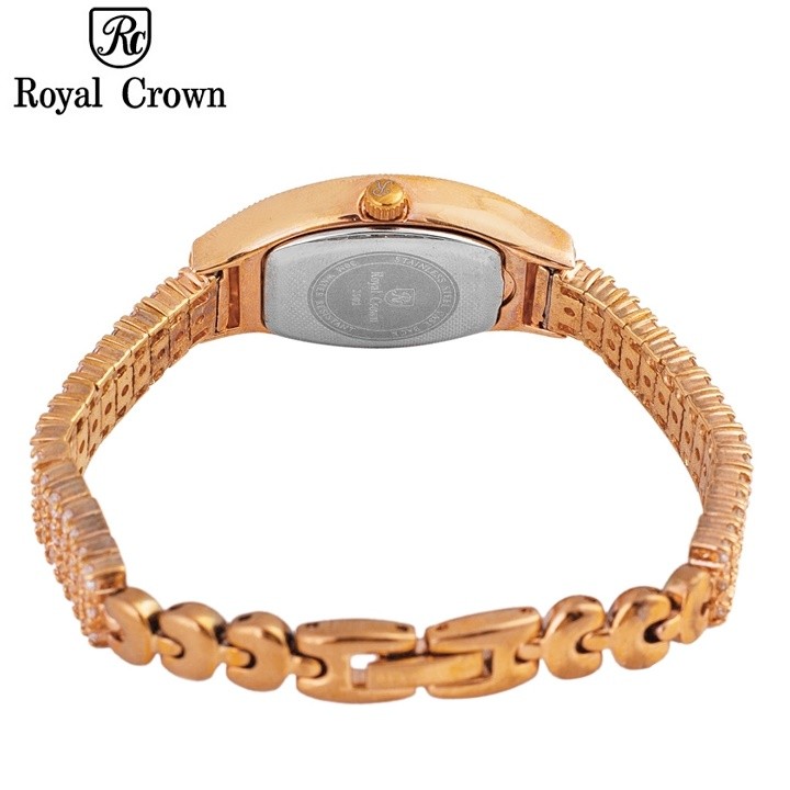 [Mã FARSBRT52 giảm 20% đơn từ 249K] Đồng hồ nữ chính hãng Royal Crown 2502-Jewelry vàng hồng