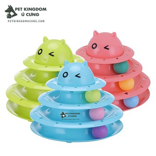 tháp bóng 4 tầng cho mèo ( màu random )