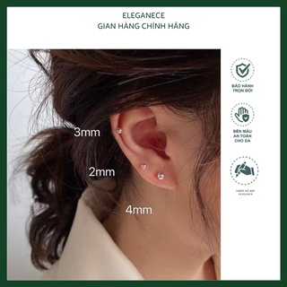 Khuyên Tai Bi, Khuyên Tai Minidot, Bạc Nguyên Chất, Khuyên tai Basic