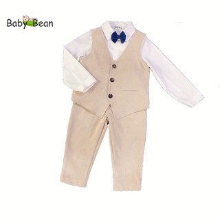 Set Gile cotton tay dài quần dài Dự Tiệc cho bé trai BabyBean