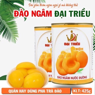 Đào Tươi Ngâm Nước Đường Giòn Ngọt Đại Triều - Hộp nhỏ 425g