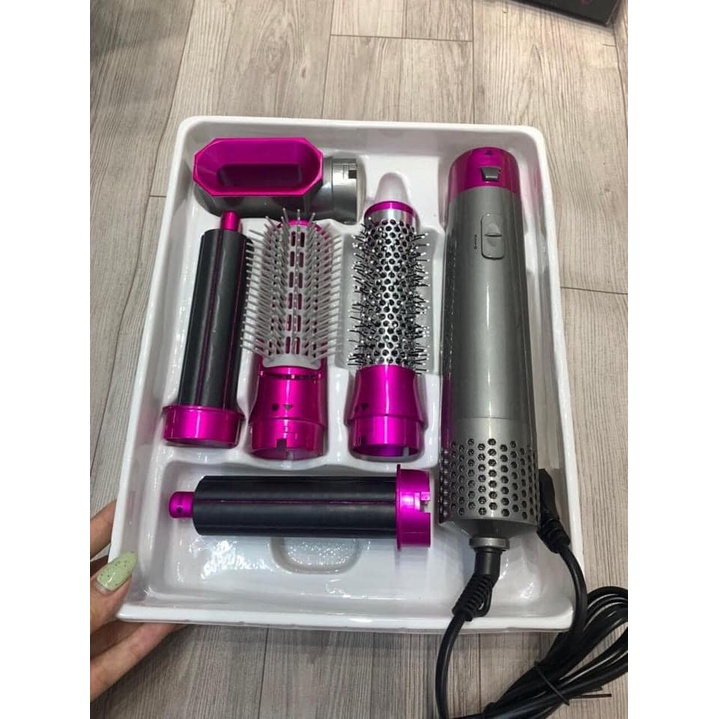 Bộ máy sấy uốn tóc tự động 5 món DUPE DYSON 1000W tạo kiểu tóc đa năng nhiều kiểu