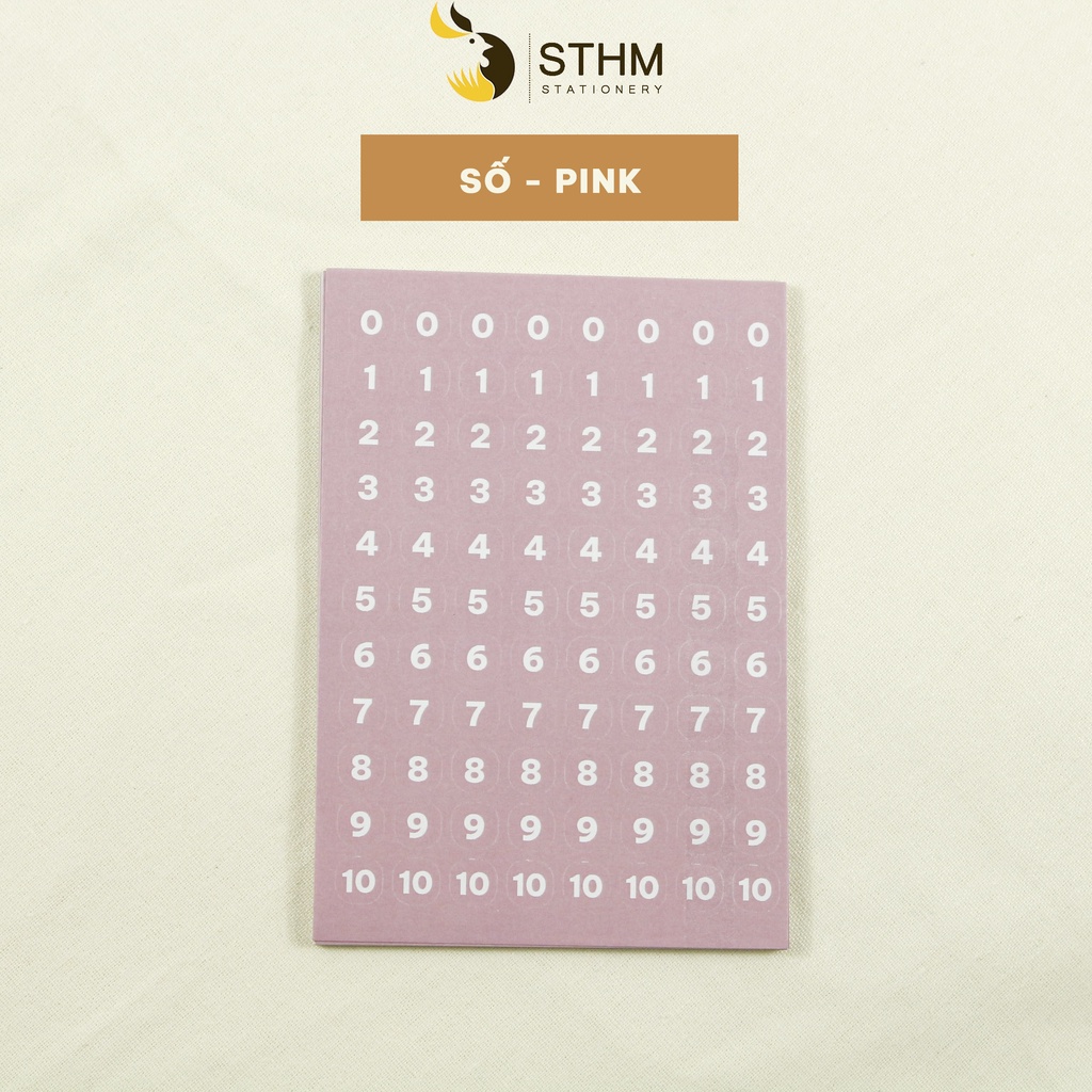Sticker chữ và số - Trang trí sổ tay - DIY thiệp - STHM stationery