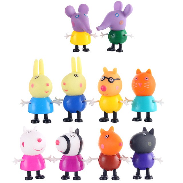 Set 10 Mô Hình Heo Peppa Hoạt Hình Dễ Thương Cho Bé