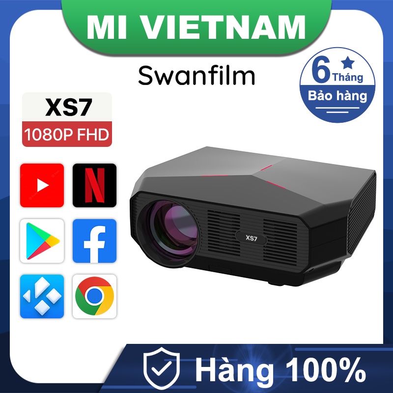 Máy Chiếu Thông Minh Swanfilm XS7 hỗ trợ 4k 1920x1080P Full HD 4600lumen
