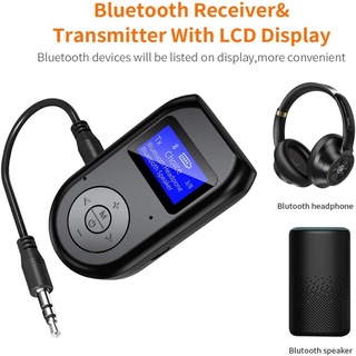 Bluetooth Transmitter and Receiver 3-in-1 Wireless Bluetooth-compatible 5.0 Adapter with Display Screen Low Latency