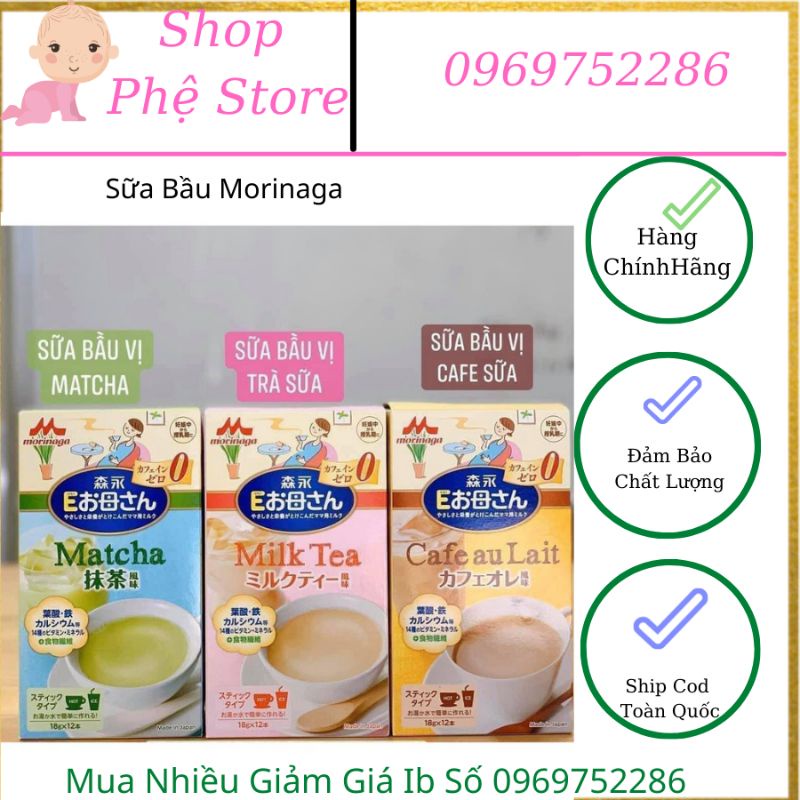 0Sữa bầu Morinaga, sữa cho bà bầu Nhật Bản 12 gói x 18g