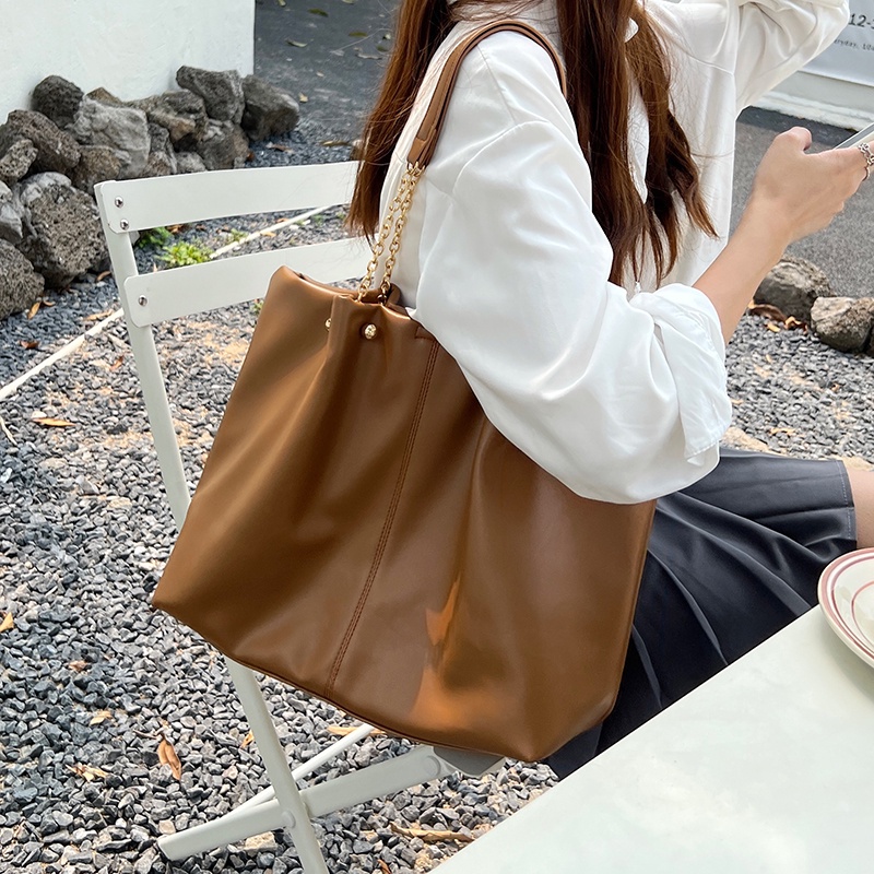 Túi Xách Da Mềm Sức Chứa Lớn Phong Cách Hàn Quốc Cho Nữ