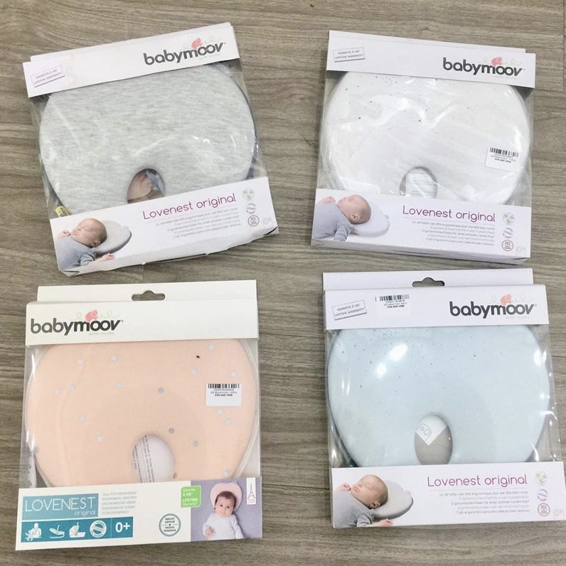 Gối chống bẹp đầu cho bé, gối định hình đầu cho bé Lovenest Babymoov