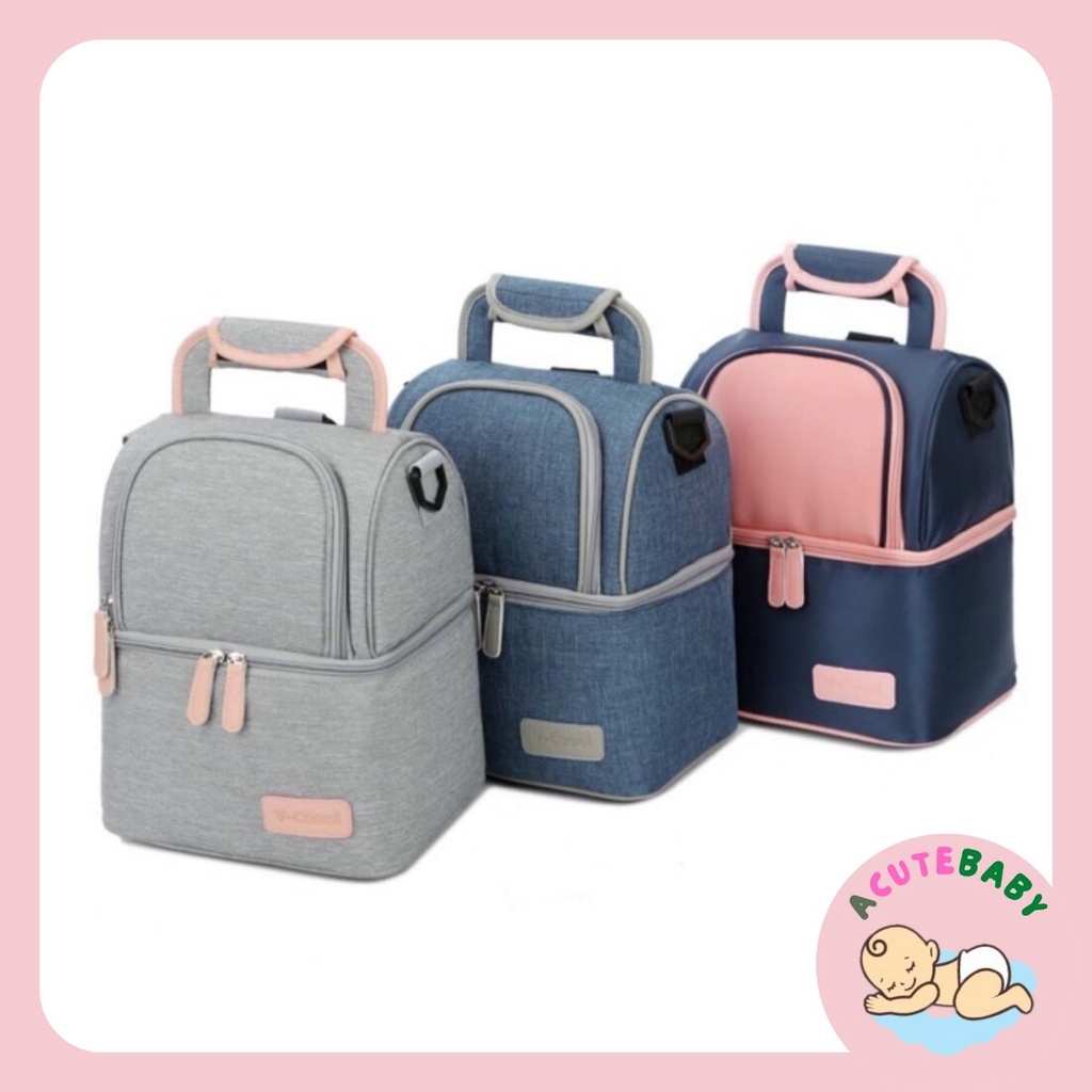 Balo bỉm sữa Vcool đựng đồ bỉm sữa cho mẹ và bé Acute Baby