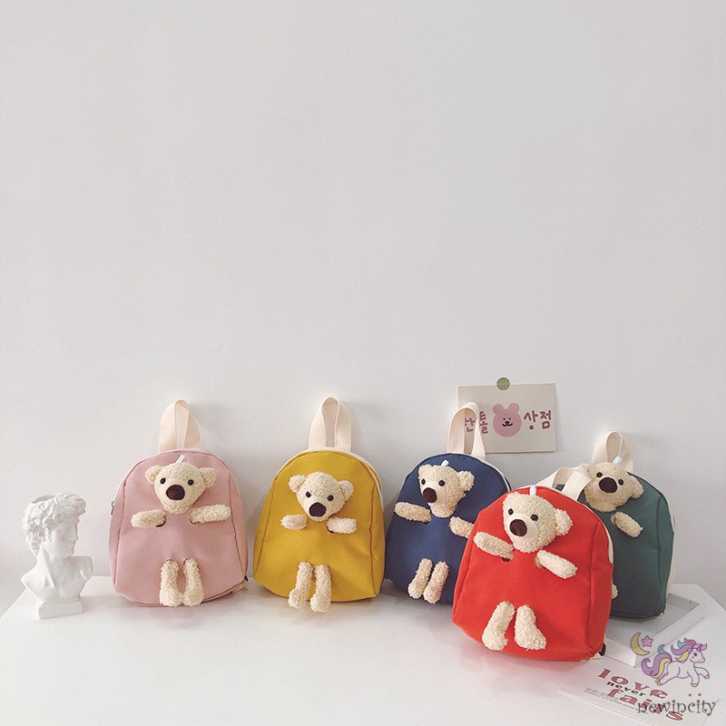 Balo Mini Kiểu Gấu Hoạt Hình Đáng Yêu Thời Trang Theo Phong Cách Hàn Quốc Cho Bé