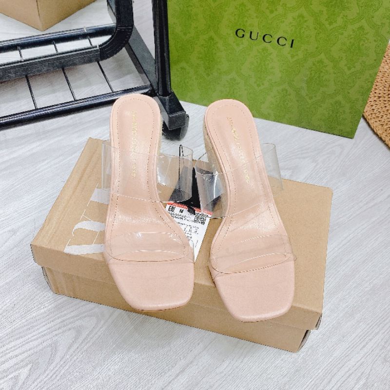 Xtu(ẢNH THẬT) Guốc Xuồng Cói 6p Zara Quai Trong Mềm Êm Fullbox Tem Hãng Cao Cấp
