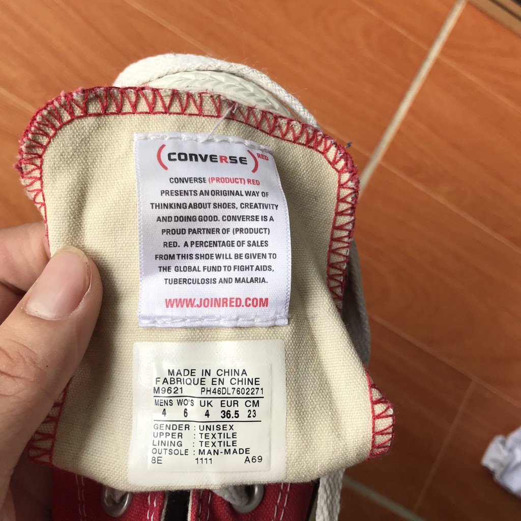 GIÀY CONVERSE  CỔ CAO SIZE 36.5 - REAL 100% - 2HAND