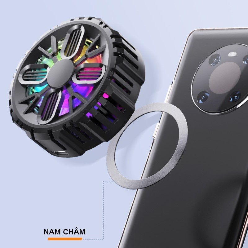 Tản nhiệt sò lạnh Led RGB L06 Gaming siêu mát cho smartphone , máy tính bảng