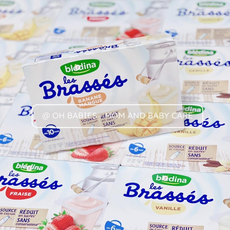 Sữa chua kem tươi Brasses Bledina Pháp  - Date mới nhất 2022