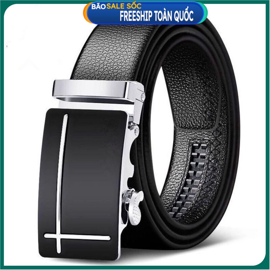 Thắt Lưng Nam Da Bò 100% Cao Cấp, Dây Thắt Lưng Nam Mặt Khóa Cài Tự Động Sang Trọng Đẳng Cấp