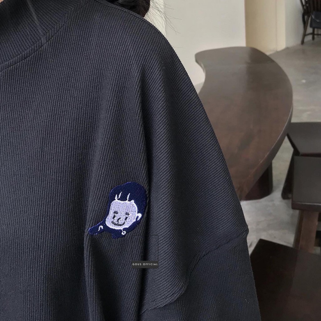 Áo Sweater Vải Sọc Gân Dày GOUS OFFICIAL Form Rộng Cổ Lọ NANASS Fhêu Hình Cô Gái Đáng Yêu Phong cách Dễ Thương- 1763 | BigBuy360 - bigbuy360.vn