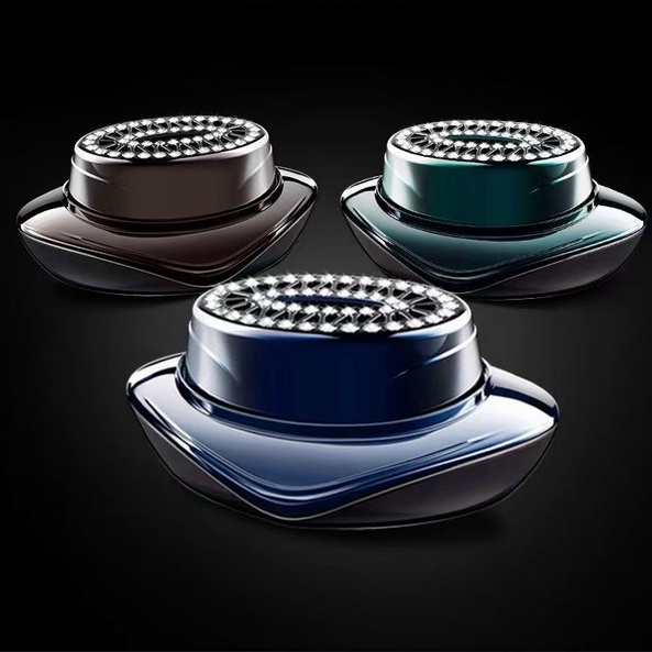 Nước Hoa Ô Tô Đính Đá Car Perfume - Trang Trí Taplo Xe Hơi-  Mùi Thơm Nhẹ Nhàng - Mẫu Nắp Oval