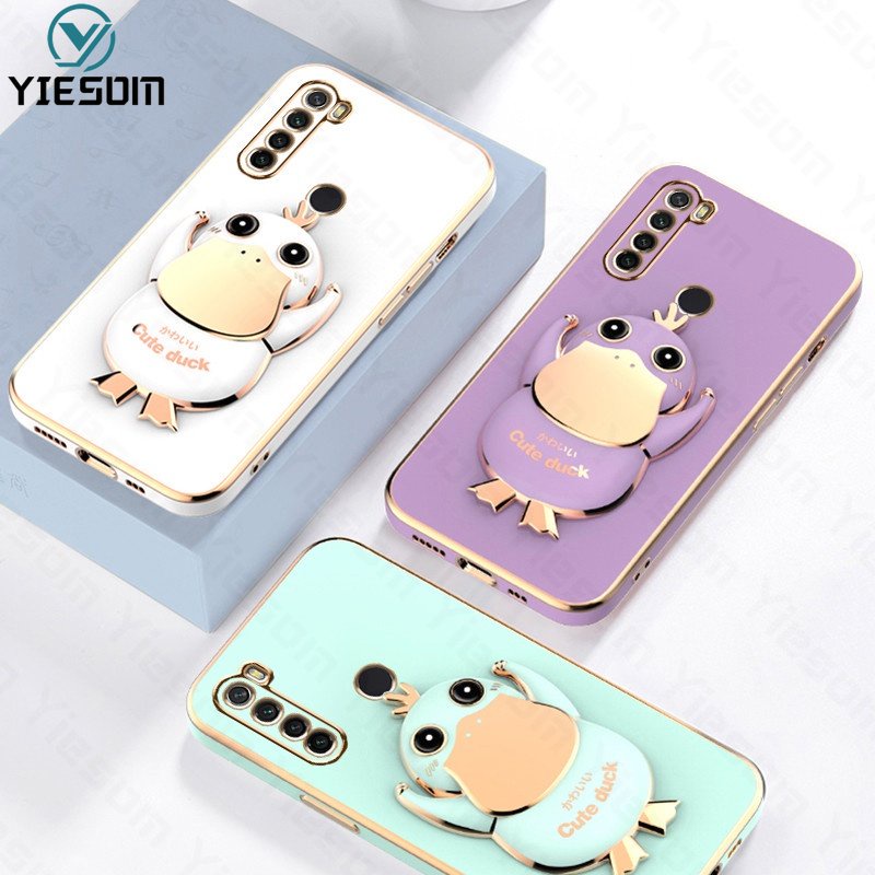 Ốp Điện Thoại Silicon Mềm Chống Sốc Có Giá Đỡ Hình Chú Vịt Dễ Thương Cho Xiaomi Redmi Note 8 8T 7 5 Pro Redmi 7 5 Plus