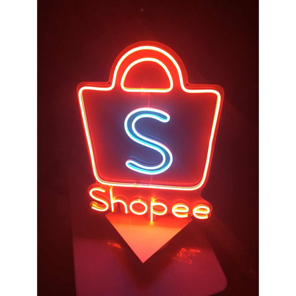 led neon logo shopee(nhận thiết kế làm theo yêu cầu)