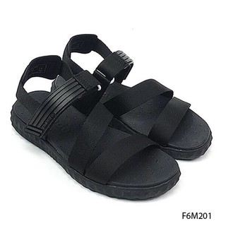 Giày Sandal Quai Chéo F6M201 Đen đen