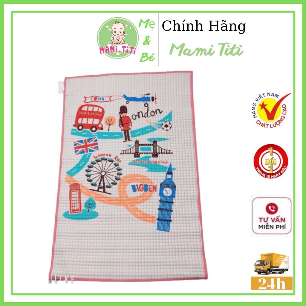 Chiếu cao su non - chiếu điều hòa cao su non cho bé thông hơi thoáng khí kích thước 63x93cm - MAMI TITI