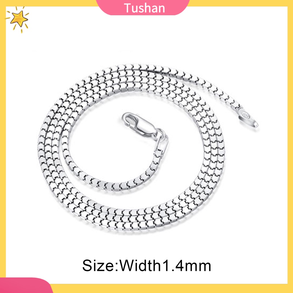 Vòng cổ bạc 925 trang sức 16 "18" 20 "22" 24 " 1.4mm cho nam nữ