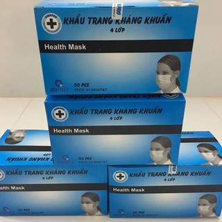 Khẩu trang y tế 4 lớp hộp 50c