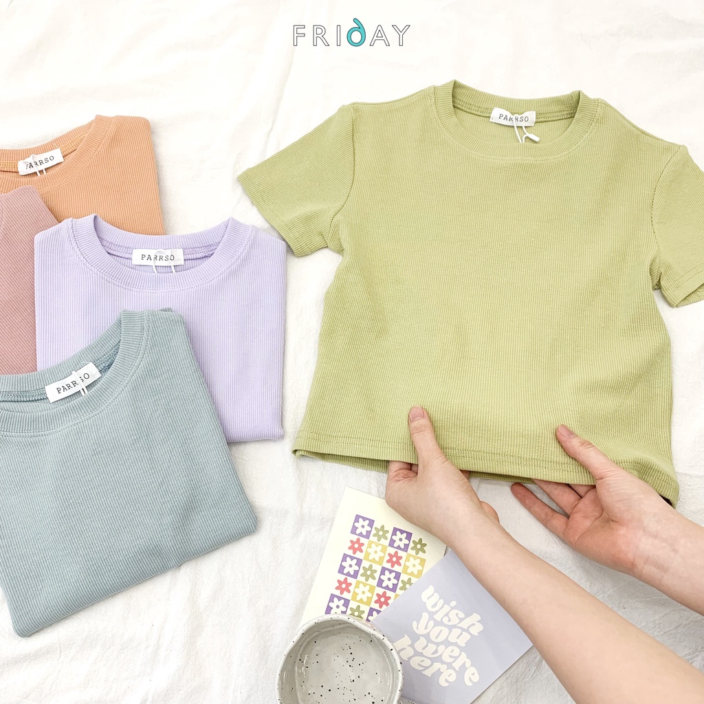 Áo croptop tăm co dãn nhiều màu ôm body freesize Friday