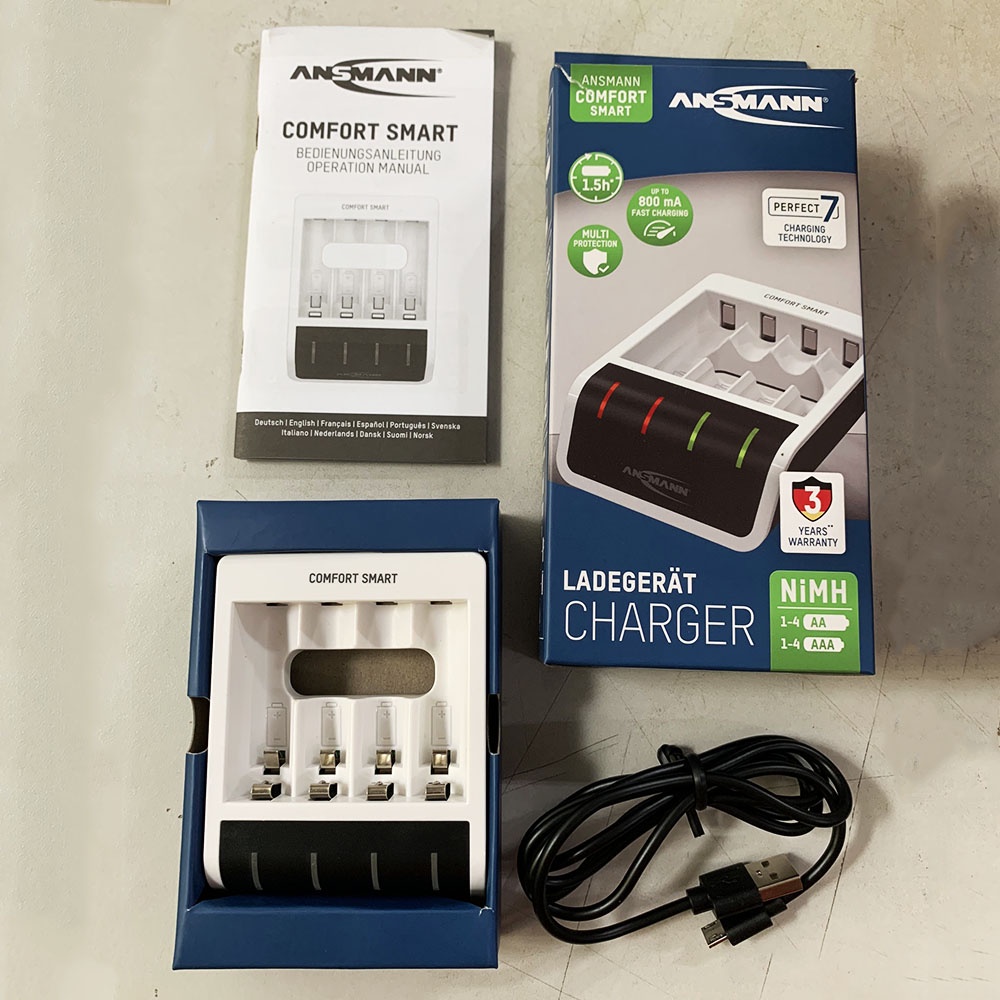Máy sạc Pin Comfort Smart ANSMANN - Hàng Nhập Khẩu Chính Hãng