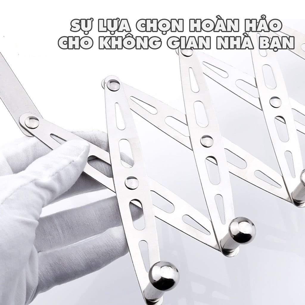 MÓC ZÍC ZẮC TREO SAU CỬA GẤP GỌN INOX 304 CHỐNG GỈ