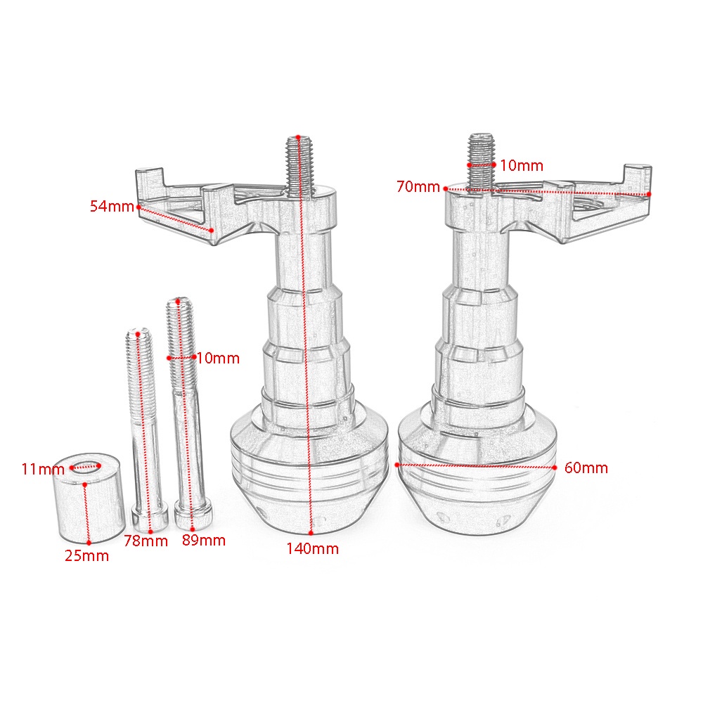 Cặp Phụ Kiện Bảo Vệ Ống Xả Động Cơ Xe Mô Tô KAWASAKI Z1000 Z1000SX 2011-2019 Z1000