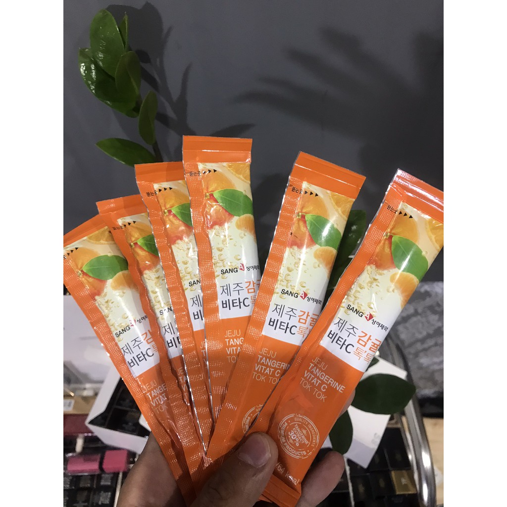 Nước ép quýt Sanga Jeju Tangerine Vita Tok Tok 1 gói