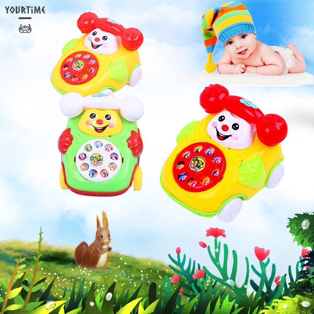 Đồ chơi Plastic Smile Cartoon Simulation Phone Car Educational Infant Kids Toy Gift