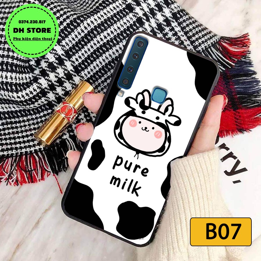 Ốp lưng Samsung A7 2018 - Samsung A9 2018 Ốp lưng điện thoại in hình bò sữa đáng yêu, chất liệu in UV cao cấp bền đẹp.