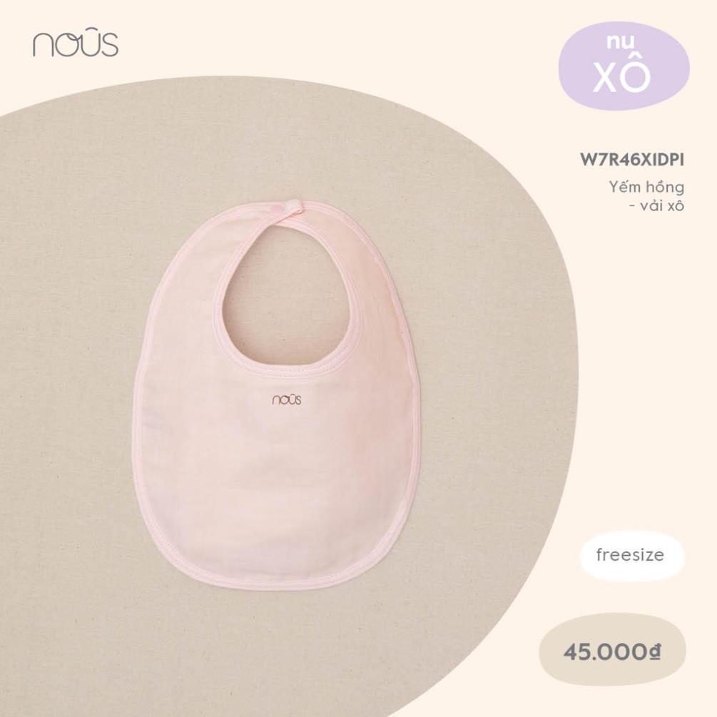 Phụ Kiện Yếm Cao cấp Nous Chất Liệu Nu Xô Mềm Từ 0-6M