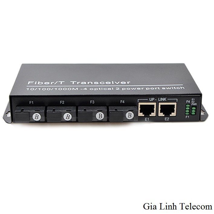 Converter quang 1Gbps 2 cổng LAN 4 cổng quang - Bộ chuyển đổi quang điện 1000M